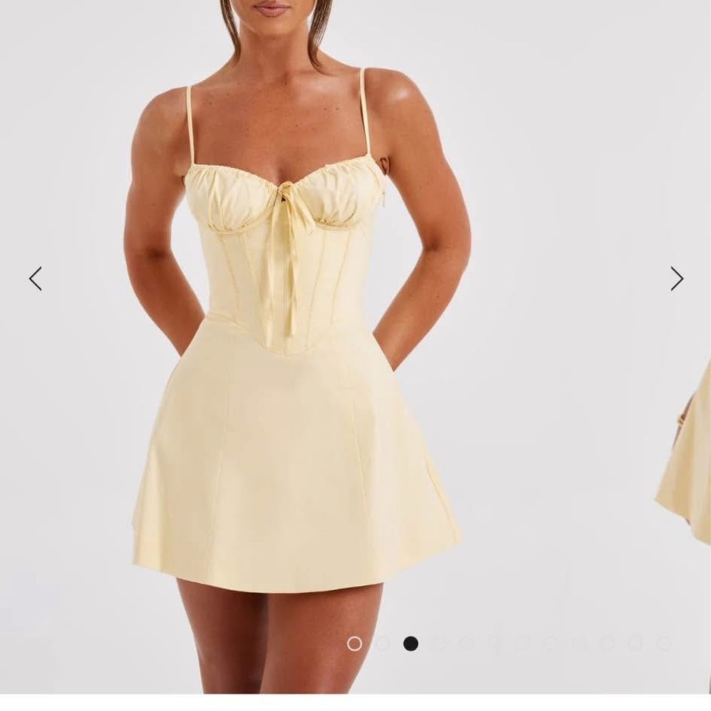Elegant Cream Spaghetti Strap Mini Dress